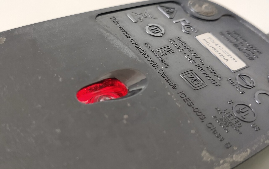 De sensor van een optische muis